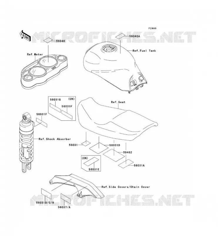 LABEL Kawasaki MOTOS 1100 1996 GPZ1100  ZX1100-E2