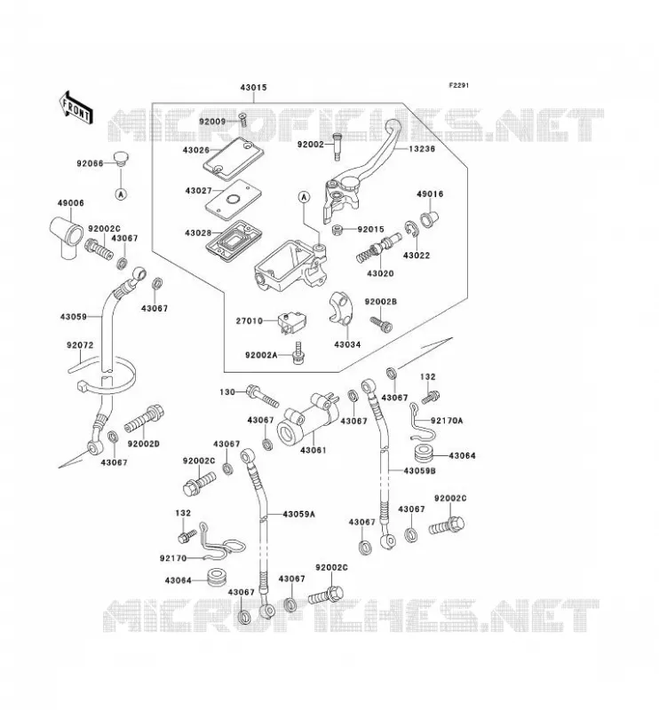 MAITRE CYLINDRE AV Kawasaki MOTOS 1100 1996 GPZ1100  ZX1100-E2