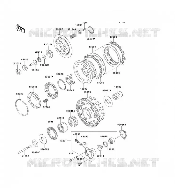 EMBRAYAGE Kawasaki MOTOS 1100 1996 GPZ1100 ABS  ZX1100-F1