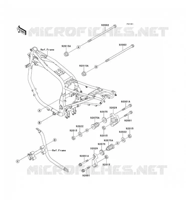 PIECE DE CADRE (COUVERTURE) Kawasaki MOTOS 1100 1996 GPZ1100 ABS  ZX1100-F1