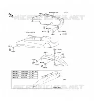 CACHE LAT&Eacute;RAL/GARDE CHAINE pour Kawasaki ZZR1100
