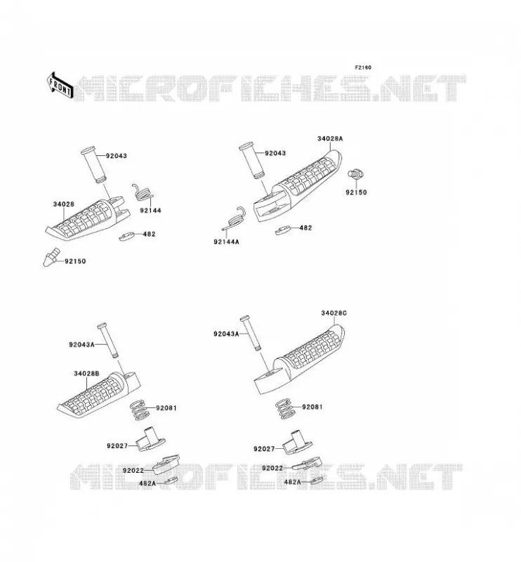 REPOSE PIED Kawasaki MOTOS 1100 2001 ZZR1100  ZX1100-G4