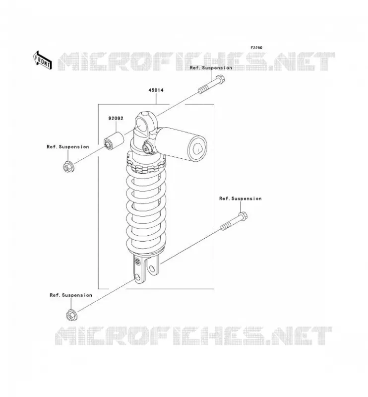 AMORTISSEUR Kawasaki MOTOS 1200 2000 NINJA ZX-12R  ZX1200-A1H