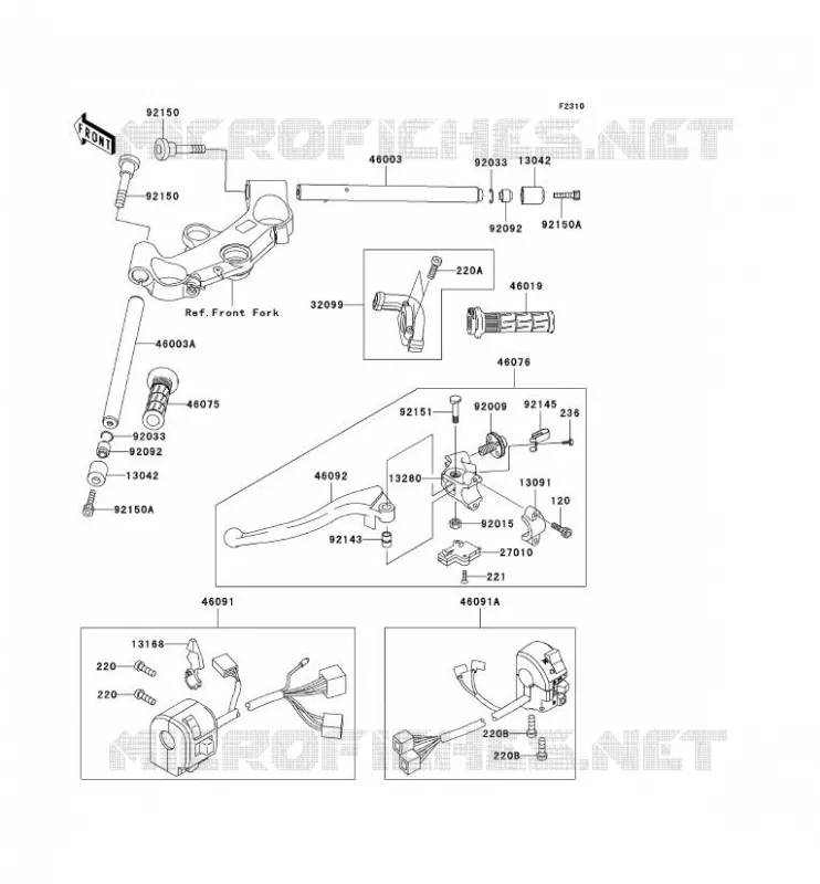 GUIDON Kawasaki MOTOS 1200 2000 NINJA ZX-12R  ZX1200-A1H