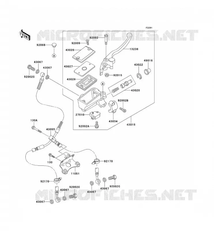 MAITRE CYLINDRE AV Kawasaki MOTOS 1200 2001 NINJA ZX-12R  ZX1200-A2