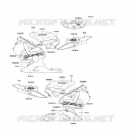 STICKER(RED)(FR,UK,WV) pour Kawasaki NINJA ZX-12R