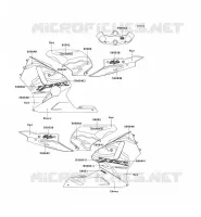 STICKER(RED)(FR,UK,WV) pour Kawasaki NINJA ZX-12R