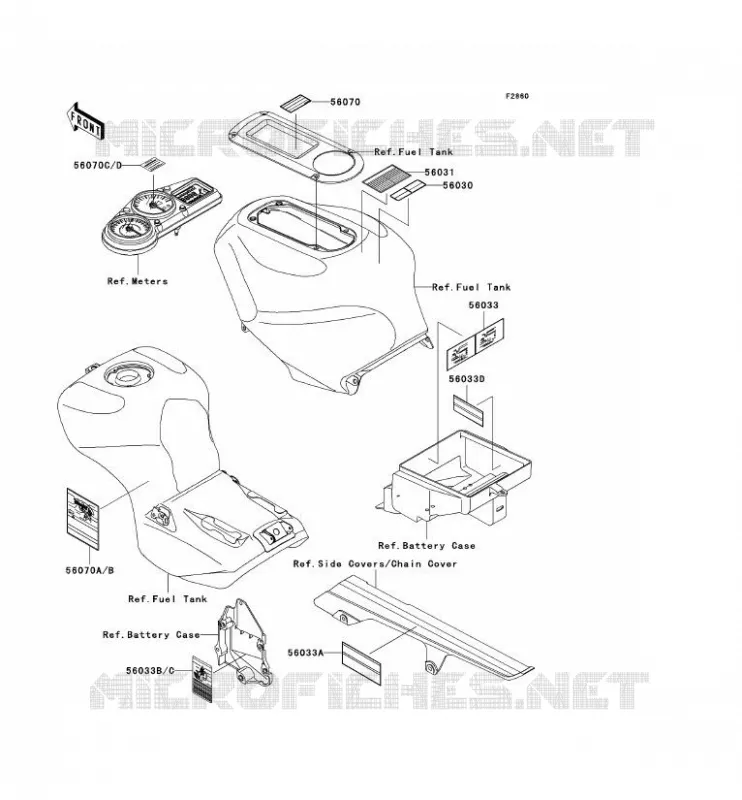 LABEL Kawasaki MOTOS 1200 2001 NINJA ZX-12R  ZX1200-A2H