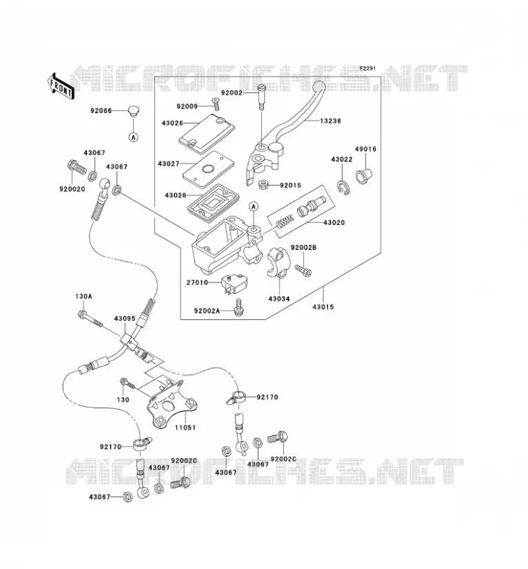 MAITRE CYLINDRE AV Kawasaki MOTOS 1200 2001 NINJA ZX-12R  ZX1200-A2H