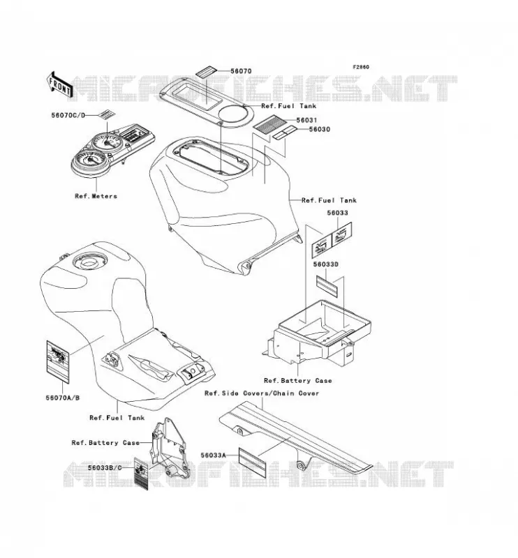 LABEL Kawasaki MOTOS 1200 2001 NINJA ZX-12R  ZX1200-A2H