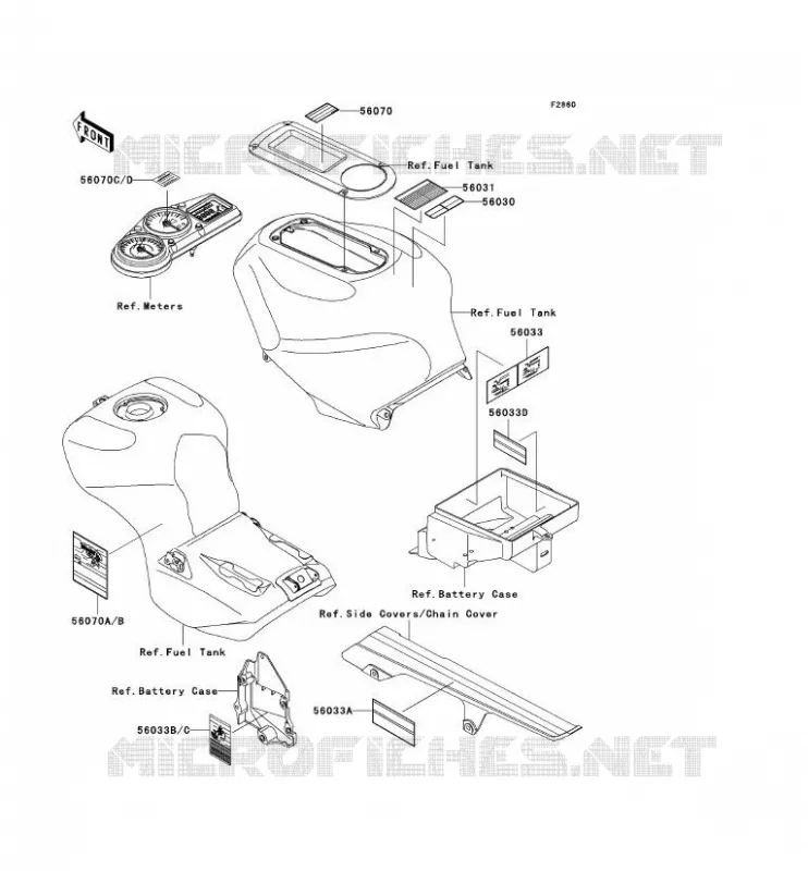 LABEL Kawasaki MOTOS 1200 2001 NINJA ZX-12R  ZX1200-A2H