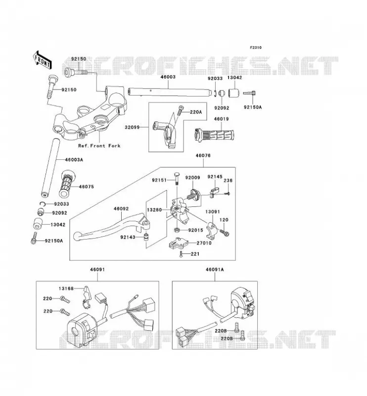 GUIDON Kawasaki MOTOS 1200 2001 NINJA ZX-12R  ZX1200-A2H