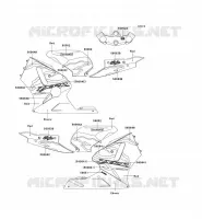 STICKER(RED)(FR,UK,WV) pour Kawasaki NINJA ZX-12R