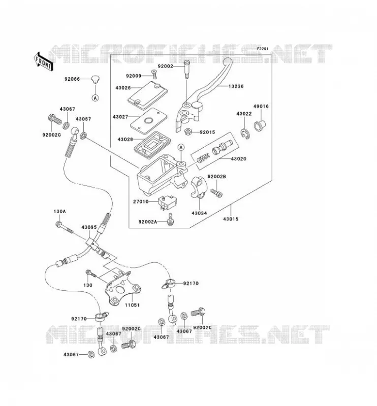 MAITRE CYLINDRE AV Kawasaki MOTOS 1200 2001 NINJA ZX-12R  ZX1200-A2H