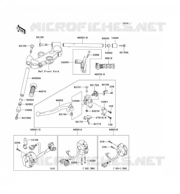 GUIDON Kawasaki MOTOS 1200 2003 NINJA ZX-12R  ZX1200-B2H