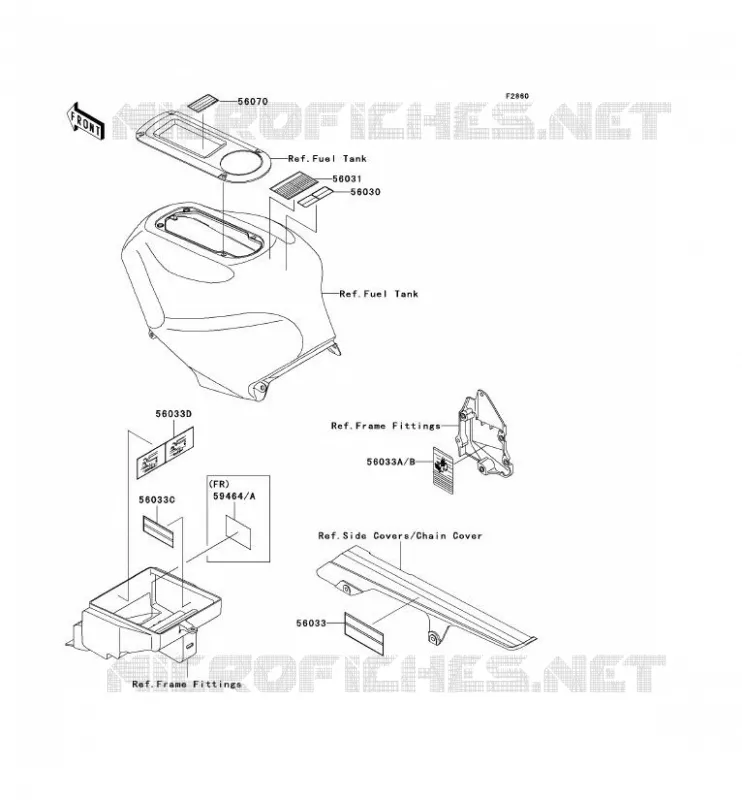 LABEL Kawasaki MOTOS 1200 2003 NINJA ZX-12R  ZX1200-B2H