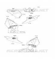 DECALS(SILVER) pour Kawasaki NINJA ZX-12R