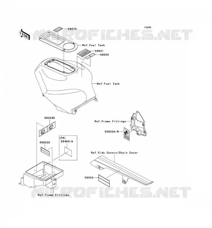 LABEL Kawasaki MOTOS 1200 2004 NINJA ZX-12R  ZX1200-B3H