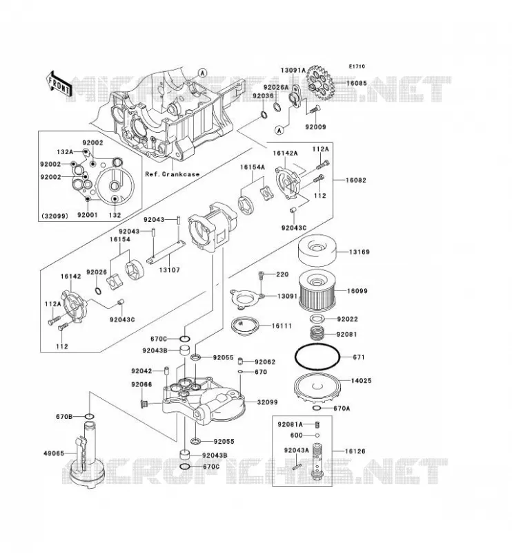 POMPE A HUILE Kawasaki MOTOS 1200 2002 ZZR1200  ZX1200-C1H