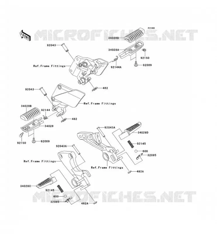 REPOSE PIED Kawasaki MOTOS 1200 2002 ZZR1200  ZX1200-C1H