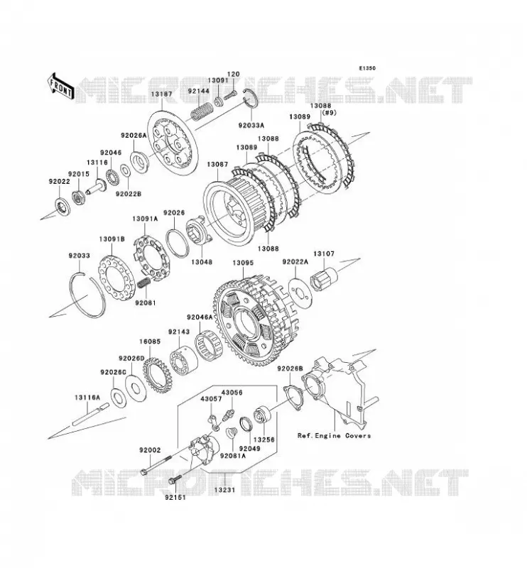 EMBRAYAGE Kawasaki MOTOS 1200 2003 ZZR1200  ZX1200-C2