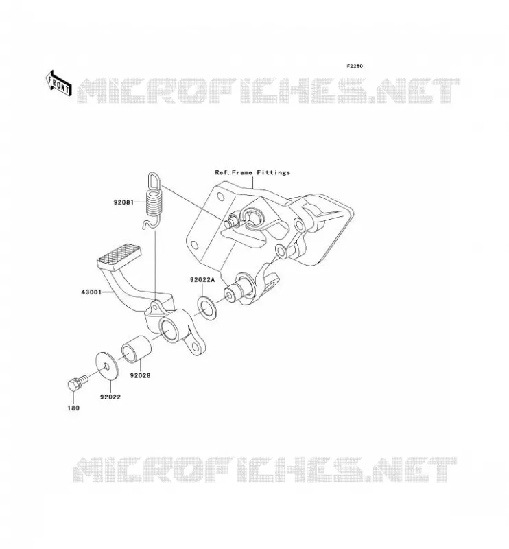 PEDALE DE FREIN/TORQUE LINK Kawasaki MOTOS 1200 2003 ZZR1200  ZX1200-C2
