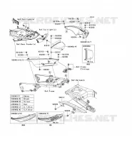 CACHE LAT&Eacute;RAL/GARDE CHAINE pour Kawasaki ZZR1400