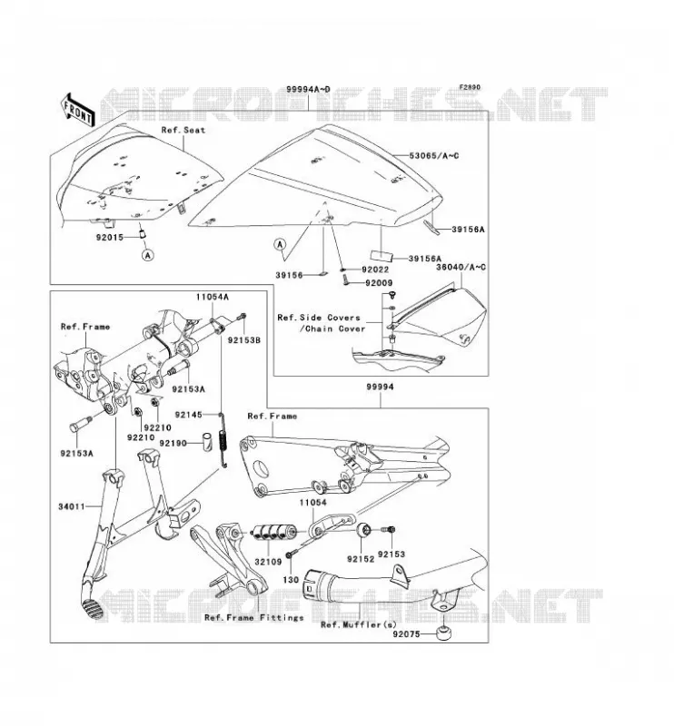 PIECE EN OPTION Kawasaki MOTOS 1400 2007 ZZR1400  ZX1400A7F