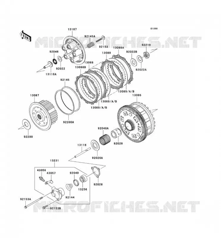 EMBRAYAGE Kawasaki MOTOS 1400 2007 ZZR1400  ZX1400A7F