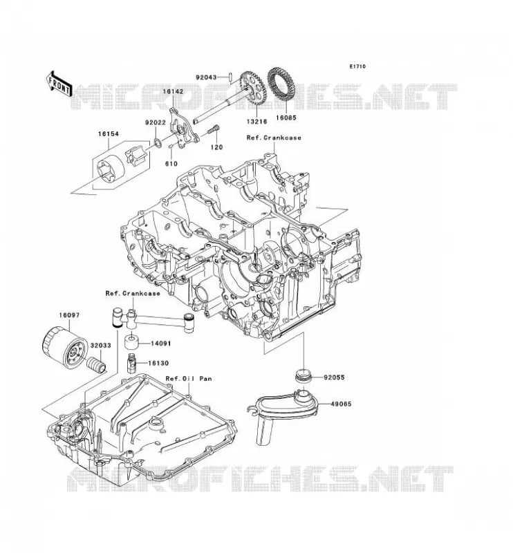 POMPE A HUILE Kawasaki MOTOS 1400 2006 ZZR1400 ABS  ZX1400B6F