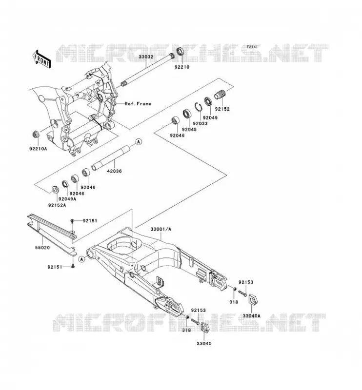 BRAS OSCILLANT Kawasaki MOTOS 1400 2010 ZZR1400 ABS  ZX1400DAF