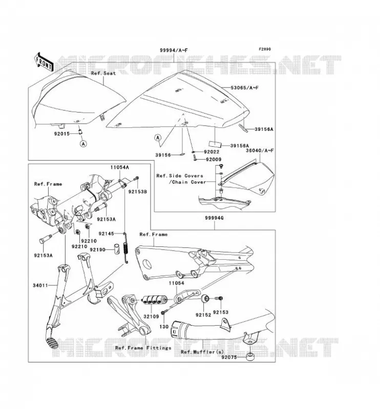 PIECE EN OPTION Kawasaki MOTOS 1400 2010 ZZR1400 ABS  ZX1400DAF