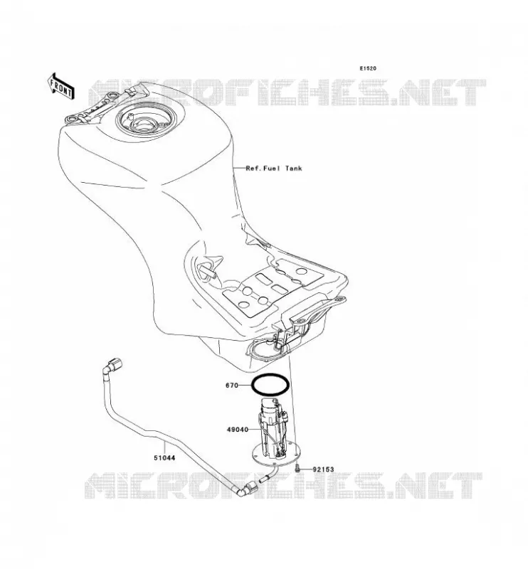 POMPE A ESSENCE Kawasaki MOTOS 1400 2011 ZZR1400 ABS  ZX1400DBF