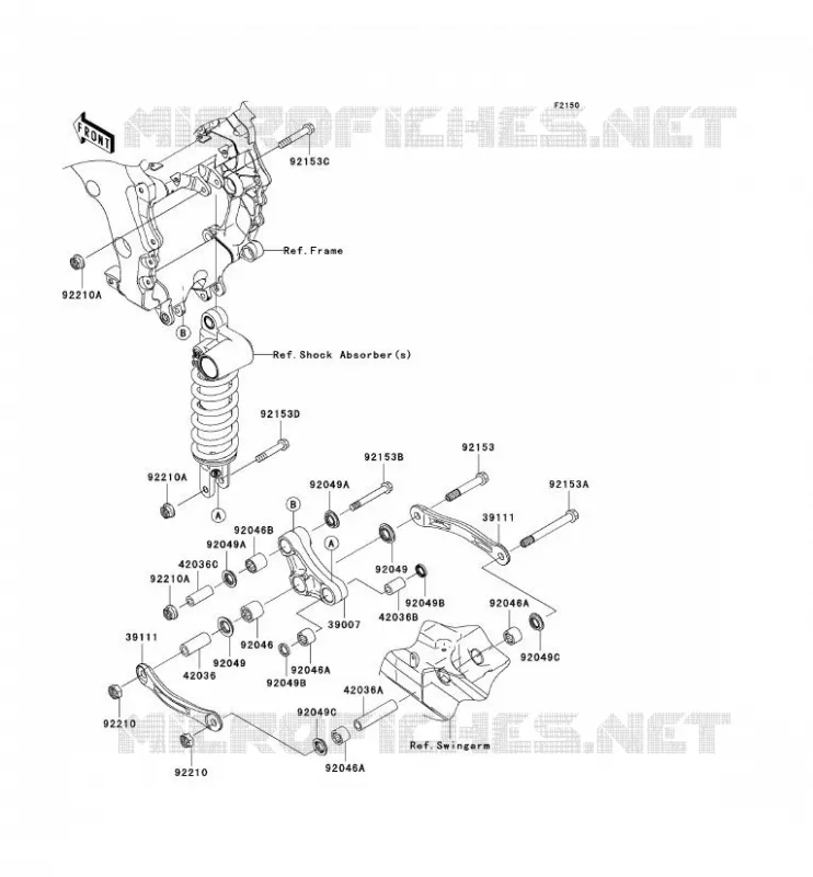 SUSPENSION Kawasaki MOTOS 1400 2011 ZZR1400 ABS  ZX1400DBF