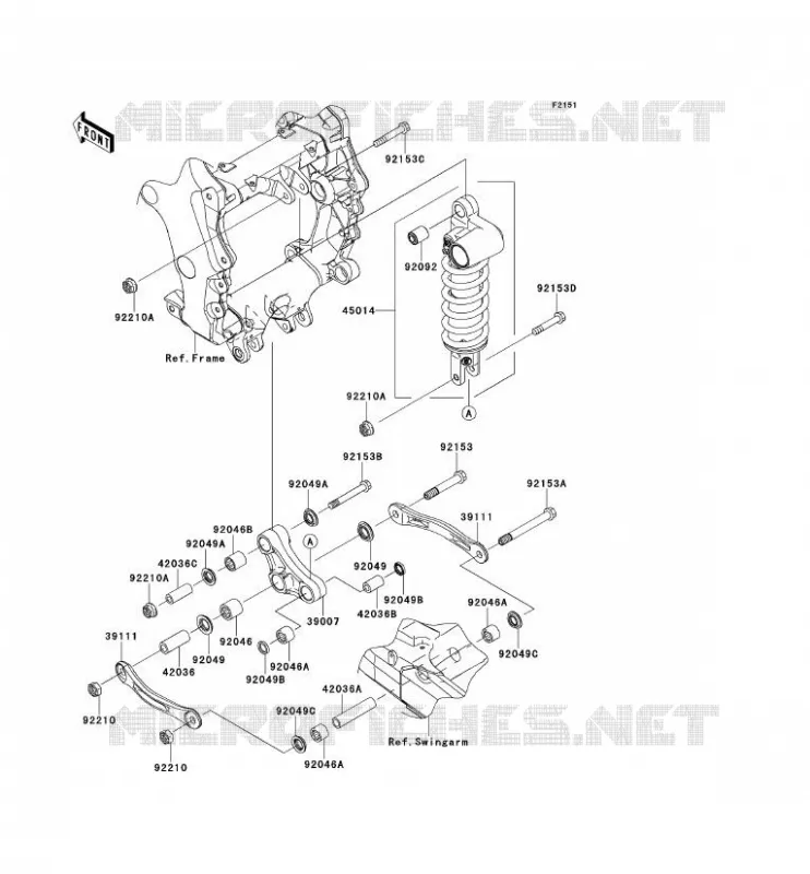 SUSPENSION/AMORTISSEUR Kawasaki MOTOS 1400 2012 ZZR1400  ZX1400ECF