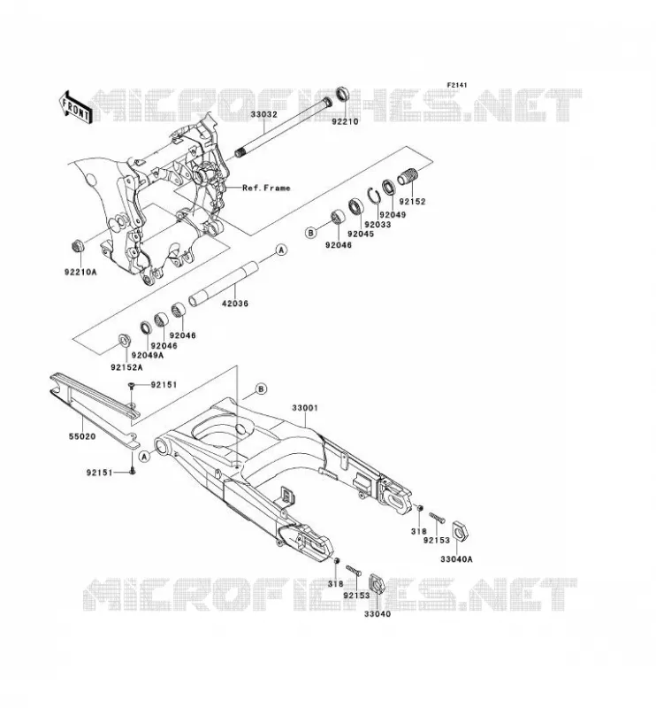 BRAS OSCILLANT Kawasaki MOTOS 1400 2012 ZZR1400  ZX1400ECF