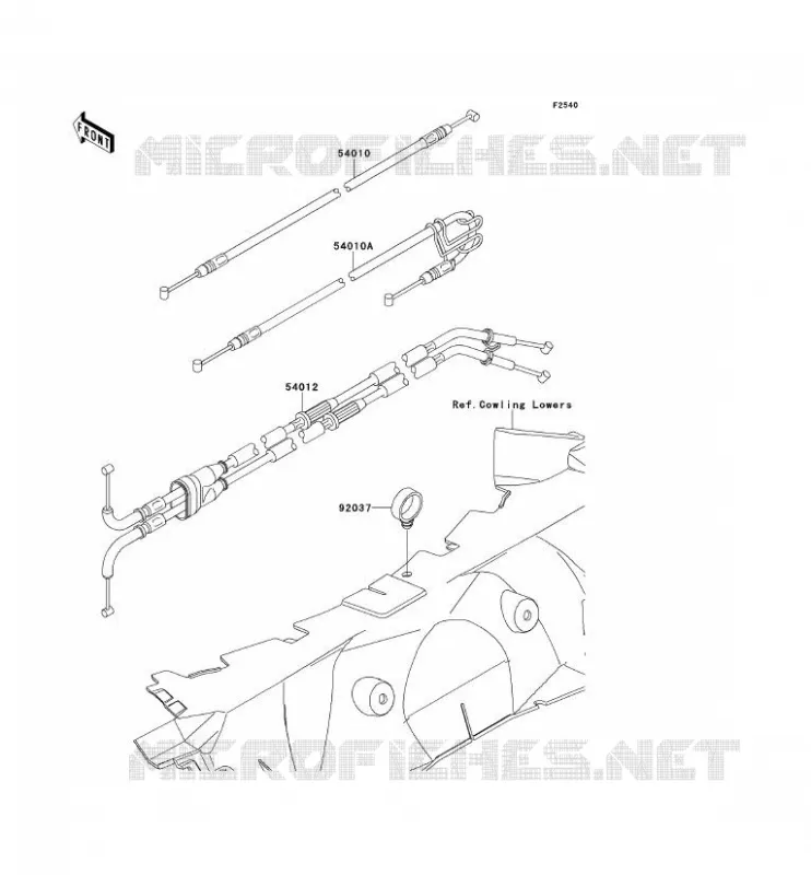 CABLES Kawasaki MOTOS 1400 2013 ZZR1400  ZX1400EDF