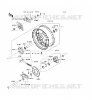 ROUE ARRI&Egrave;RE/CHAINE pour Kawasaki ZZR1400