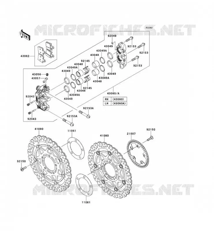 FREIN AVANT Kawasaki MOTOS 1400 2012 ZZR1400 ABS  ZX1400FCF