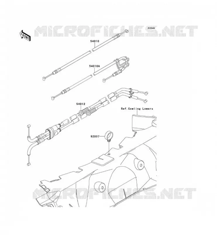 CABLES Kawasaki MOTOS 1400 2013 ZZR1400 ABS  ZX1400FDF