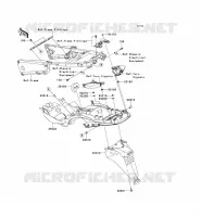 GARDE BOUE ARRI&Egrave;RE pour Kawasaki ZZR1400 ABS