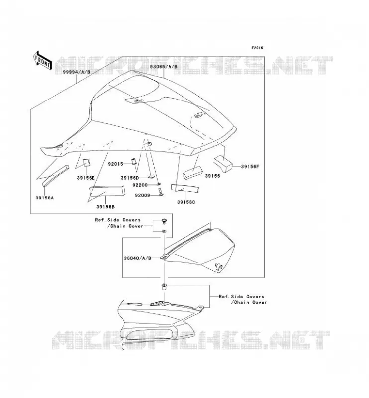 ACCESSOIRE (COUVRE SELLE) Kawasaki MOTOS 1400 2013 ZZR1400 ABS  ZX1400FDF