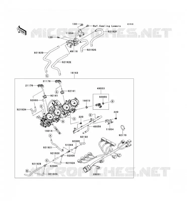 CARBU Kawasaki MOTOS 1400 2013 ZZR1400 ABS  ZX1400FDFA