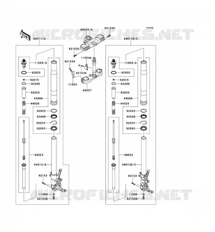 FOURCHE Kawasaki MOTOS 1400 2013 ZZR1400 ABS  ZX1400FDFA