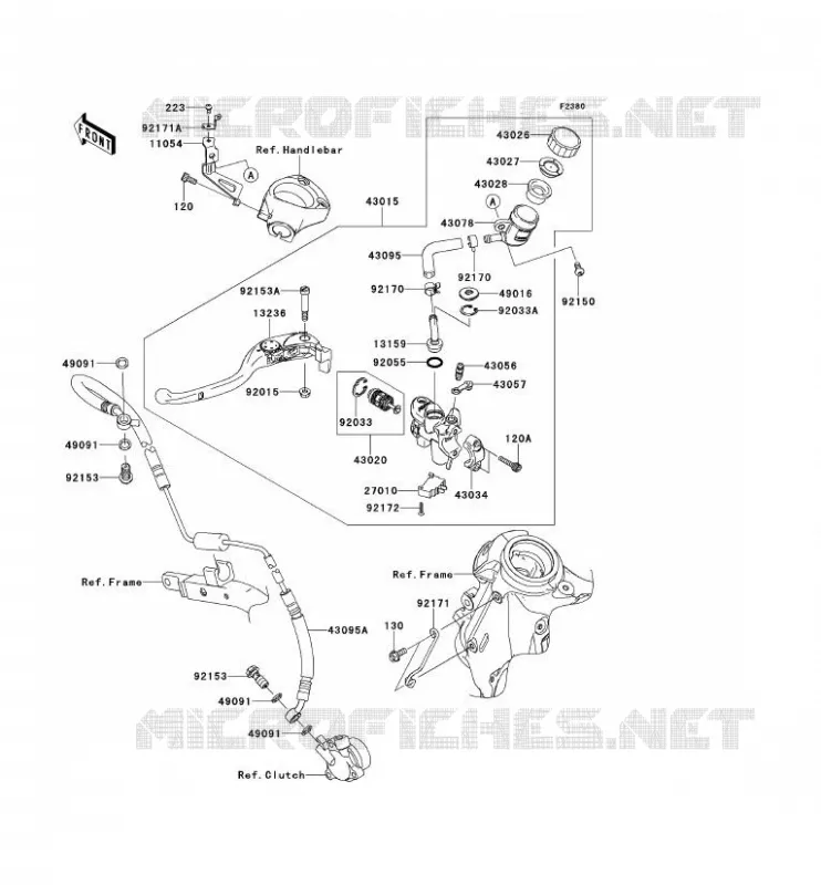 EMBRAYAGE MAITRE CYLINDRE Kawasaki MOTOS 1400 2013 ZZR1400 ABS  ZX1400FDFA