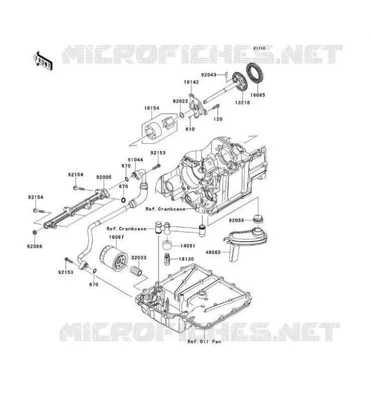 POMPE A HUILE/FILTRE &Agrave; HUILE Kawasaki MOTOS 1400 2014 ZZR1400 ABS  ZX1400FEFA