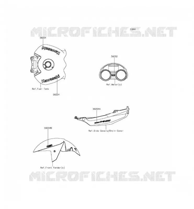 STICKER(GREEN)(GRAY) Kawasaki MOTOS 1400 2015 ZZR1400 ABS  ZX1400FFF