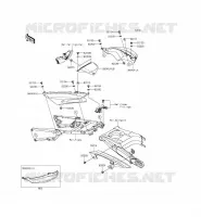 CACHE LAT&Eacute;RAL/GARDE CHAINE pour Kawasaki ZZR1400 ABS
