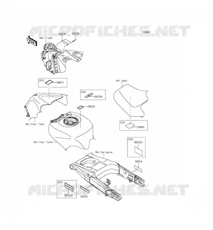LABEL Kawasaki MOTOS 1400 2015 ZZR1400 ABS  ZX1400FFFA