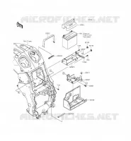SUPPORT BATTERIE pour Kawasaki ZZR1400 ABS